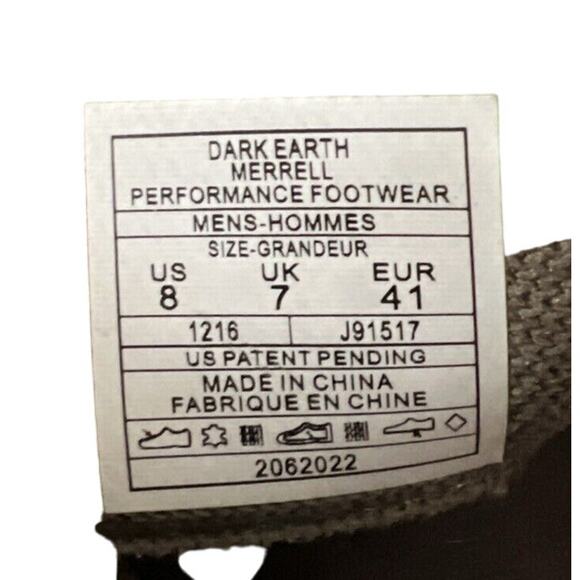 Merrell Mens Brown J91517 Dark Earth Leather Strappy Sport Sandal Size US 8‎ - Picture 5 of 6